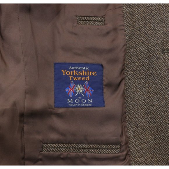 J Crew Sport Coat 40R Brown Herringbone Moon Yorkshire Tweed Blazer - Picture 10 of 12